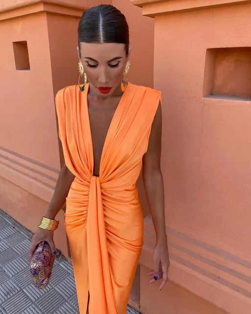 Vestido Plisado Elegante - Silueta Sofisticada Mujer
