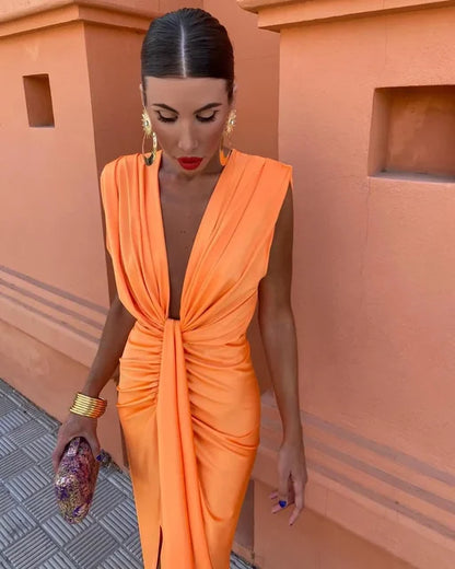 Vestido Plisado Elegante - Silueta Sofisticada Mujer