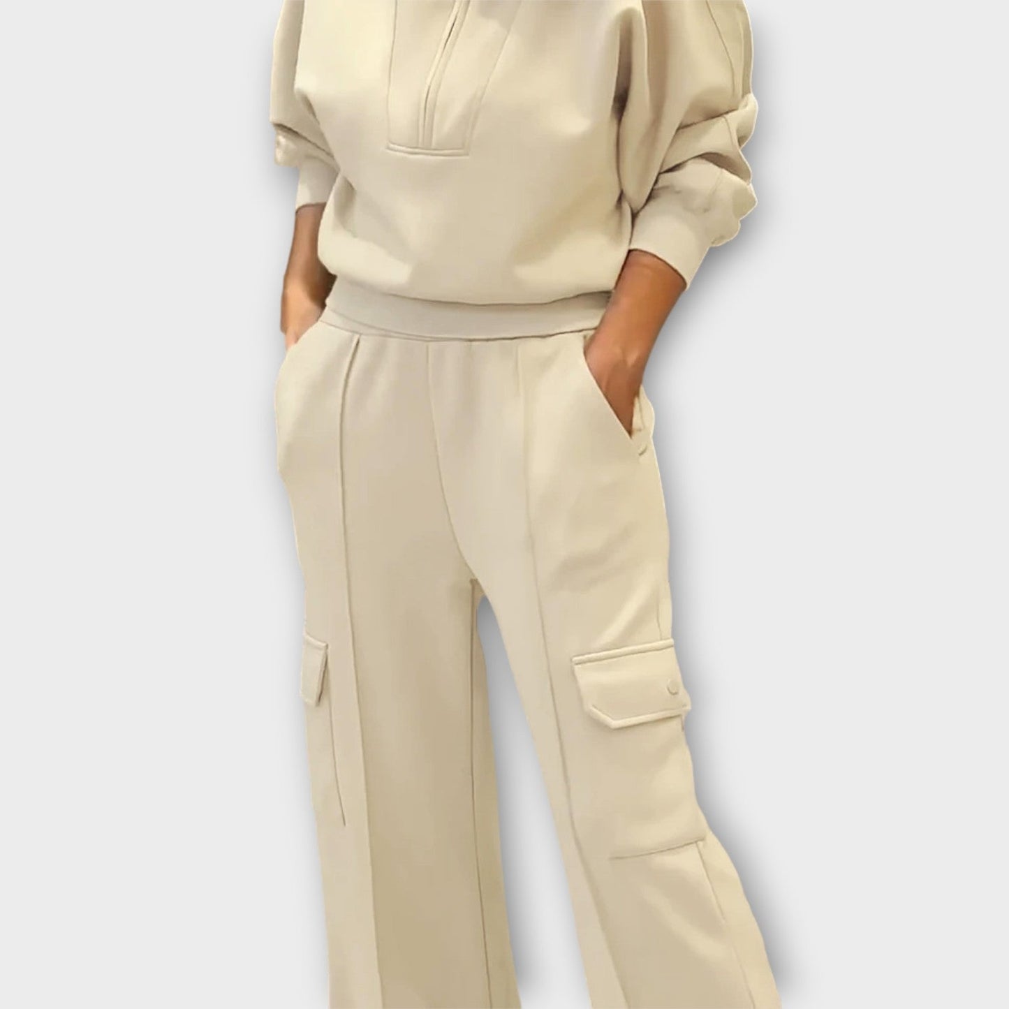 Conjunto de Lounge Cargo Elegante con Pierna Ancha