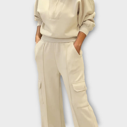 Conjunto de Lounge Cargo Elegante con Pierna Ancha