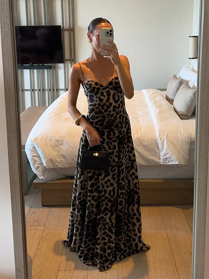 Antonella - Vestido Maxi de Leopardo