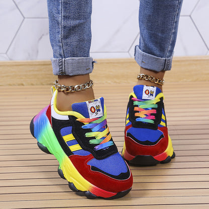 Jolie - Zapatillas coloridas con suela gruesa para mujer