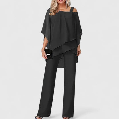 JOCELYN – CONJUNTO DE DOS PIEZAS ELEGANTE CON DRAPEADO