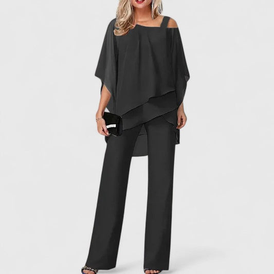 JOCELYN – CONJUNTO DE DOS PIEZAS ELEGANTE CON DRAPEADO