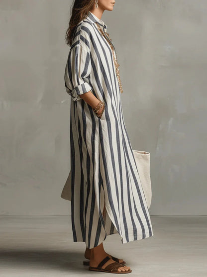 Pepa | Vestido camisa largo
