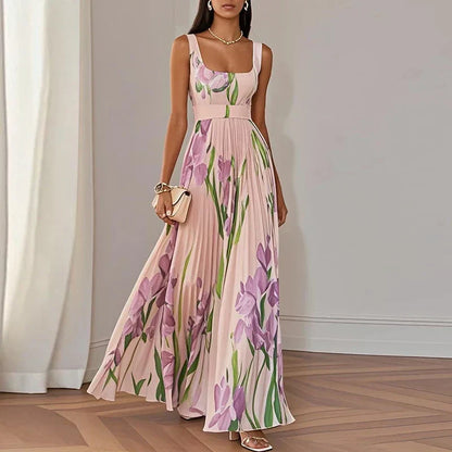 Claudia™ | Vestido Maxi A-Line Floral