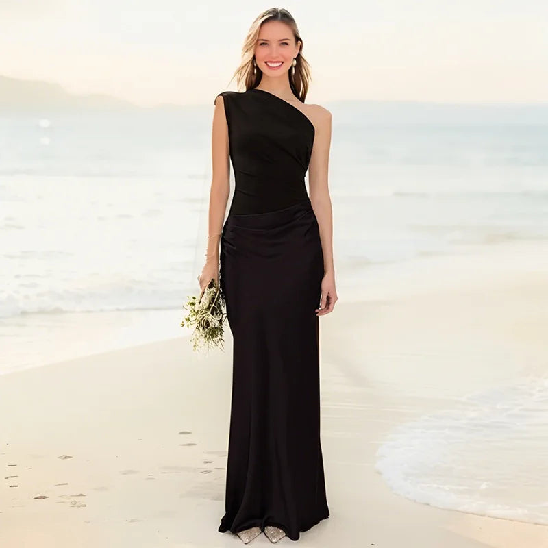 Maxi Vestido con Hombro Descubierto