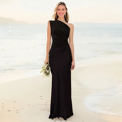 Maxi Vestido con Hombro Descubierto
