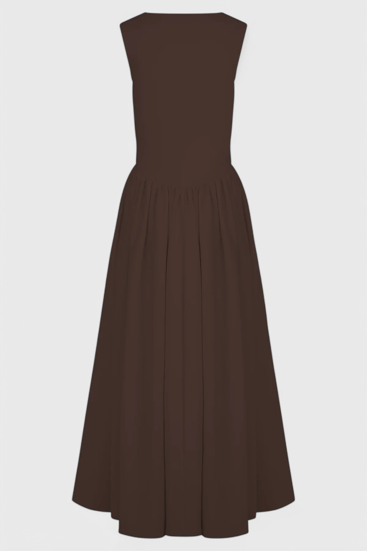 Verona Vestido Midi con Escote Cuadrado
