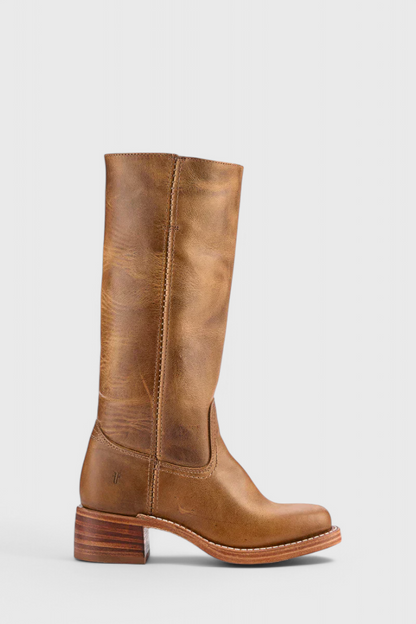 Botas de Mujer hasta la Rodilla con Tacón Apilado y Punta Redonda Clásica