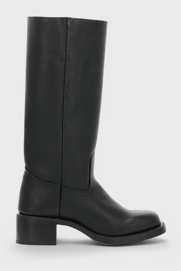 Botas de Mujer hasta la Rodilla con Tacón Apilado y Punta Redonda Clásica