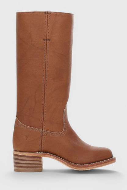 Botas de Mujer hasta la Rodilla con Tacón Apilado y Punta Redonda Clásica