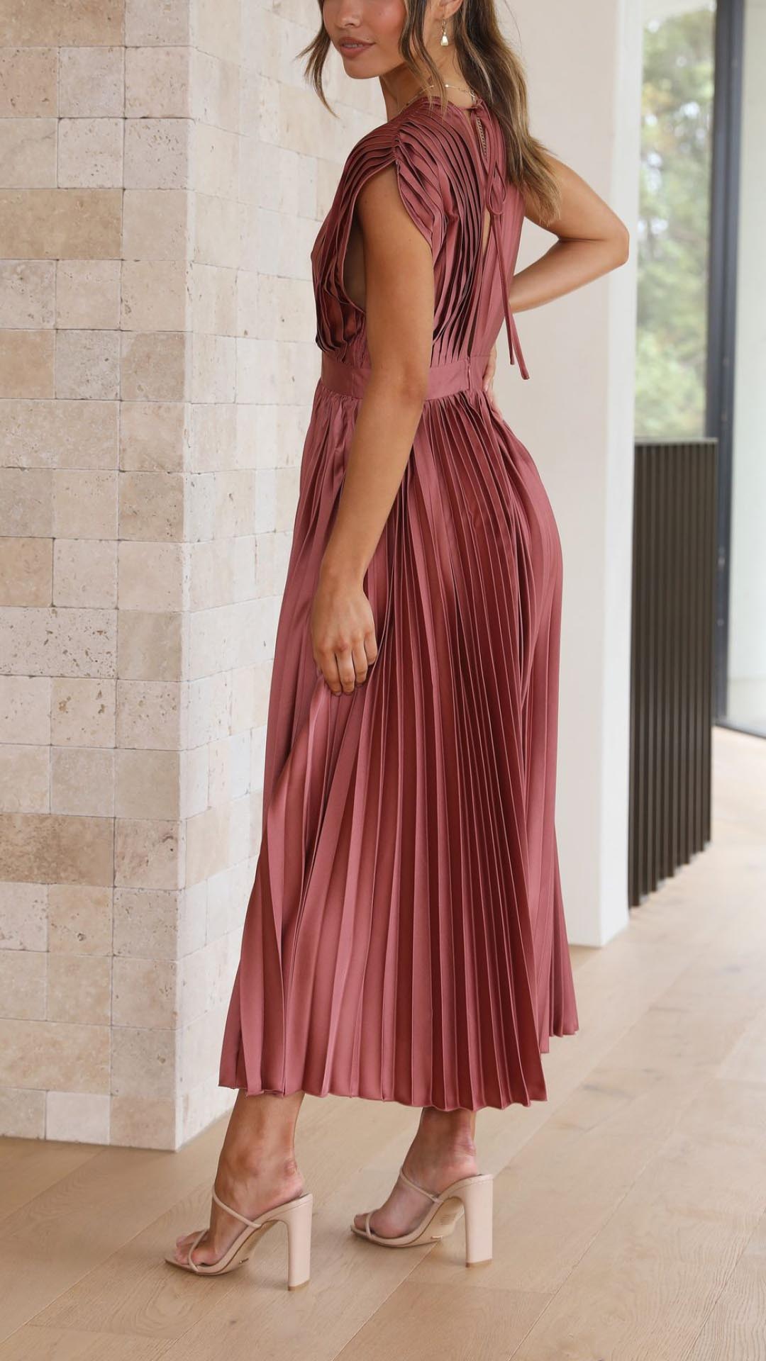 Alexis - Vestido Plisado Elegante