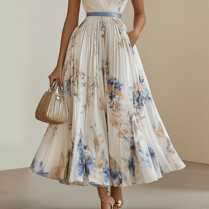 Vestido Maxi Plisado Elegante Roma