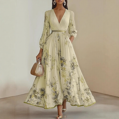 Vestido Maxi Plisado Elegante Roma