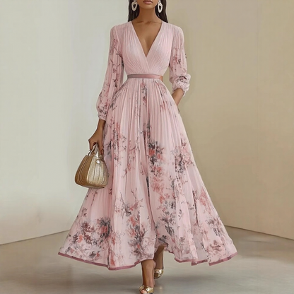 Vestido Maxi Plisado Elegante Roma