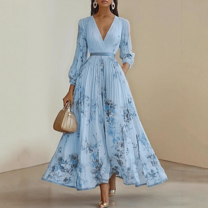 Vestido Maxi Plisado Elegante Roma