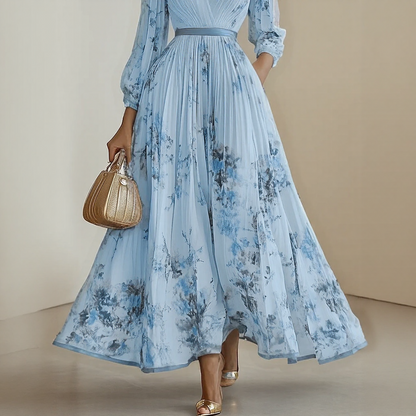 Vestido Maxi Plisado Elegante Roma