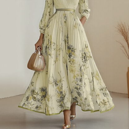 Vestido Maxi Plisado Elegante Roma