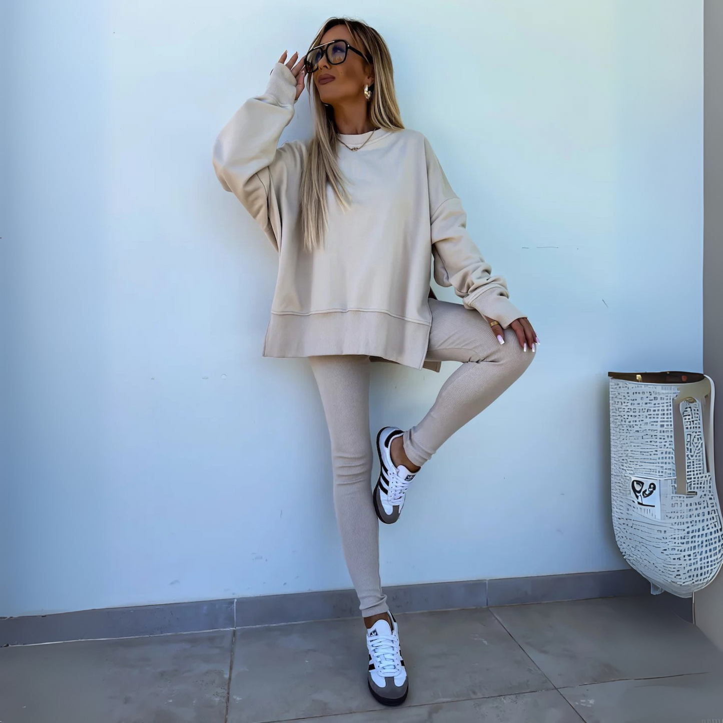 MADISON – CONJUNTO DE SUDADERA OVERSIZE Y LEGGINGS