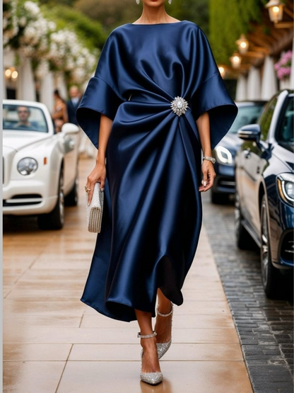 VESTIDO DE SATÉN ELEGANTE MARIS
