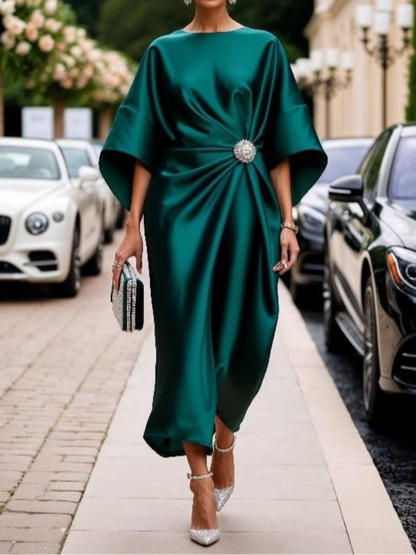 VESTIDO DE SATÉN ELEGANTE MARIS