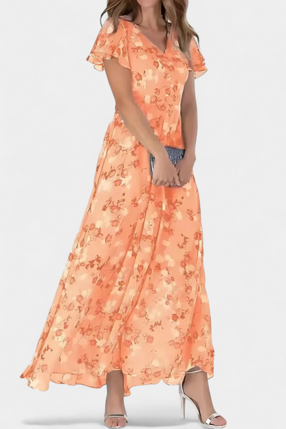 Amara Vestido Maxi Floral con Escote en V