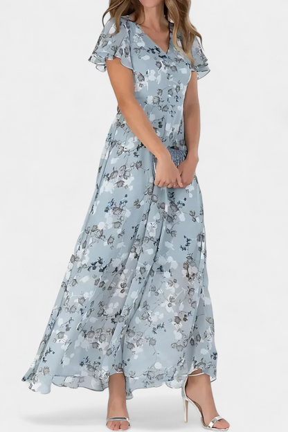 Amara Vestido Maxi Floral con Escote en V