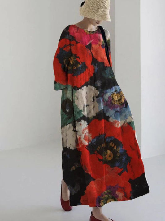 Lyra - Vestido Midi Floral Liviano para Mujeres