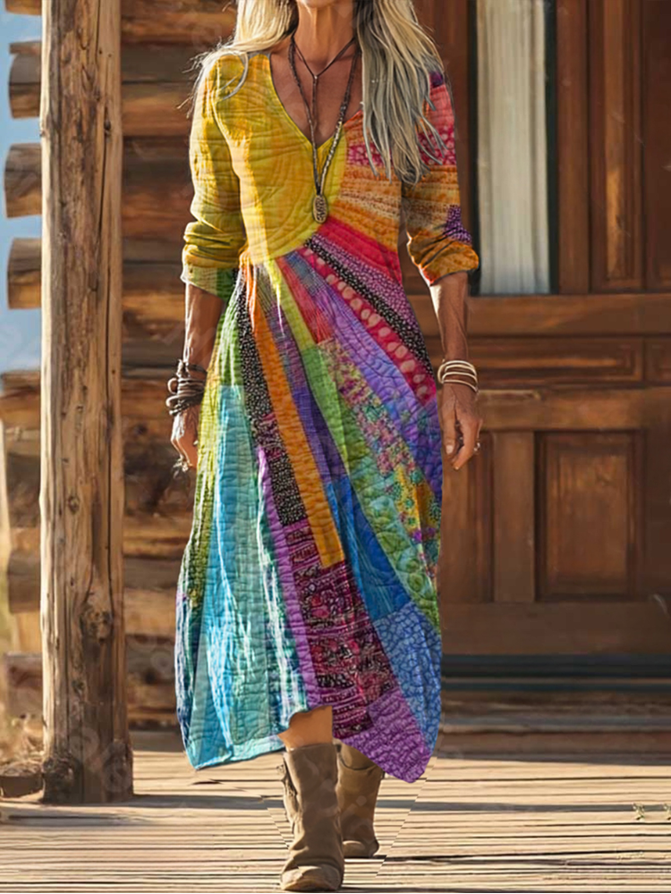 Layla™ | Vestido de Diseño Bohemio con Sol