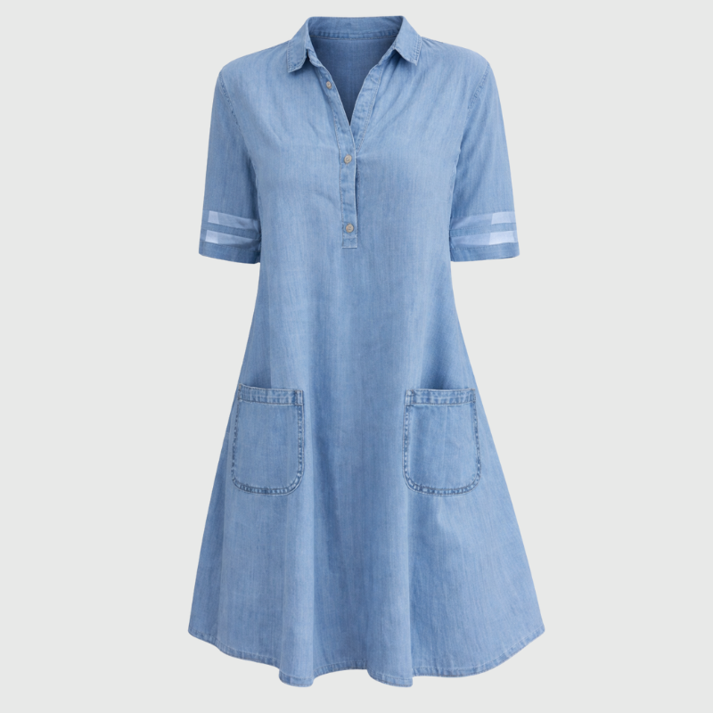 Camille | Vestido Mini de Mezclilla Fluido