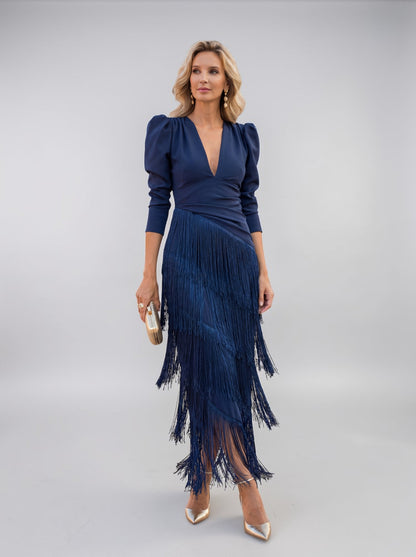 Sofia - Vestido Elegante con Flecos