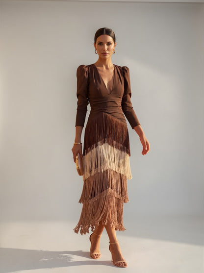 Sofia - Vestido Elegante con Flecos