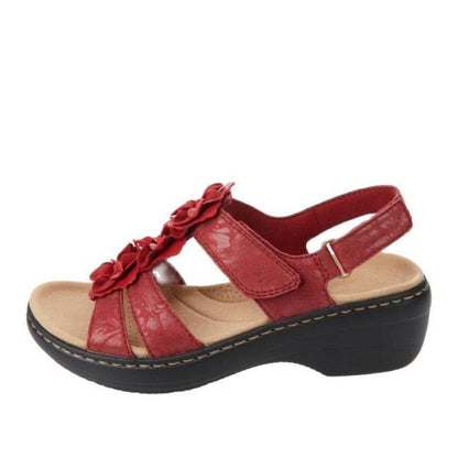 Cira - Sandalias Florales de Soporte
