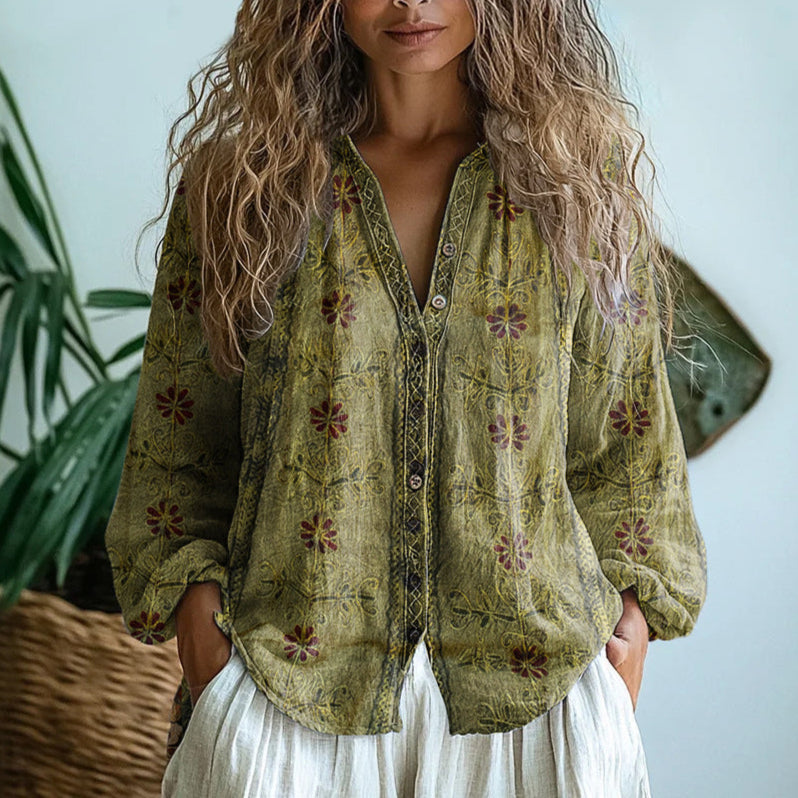 Ambre | Blusa de Hoja Vintage