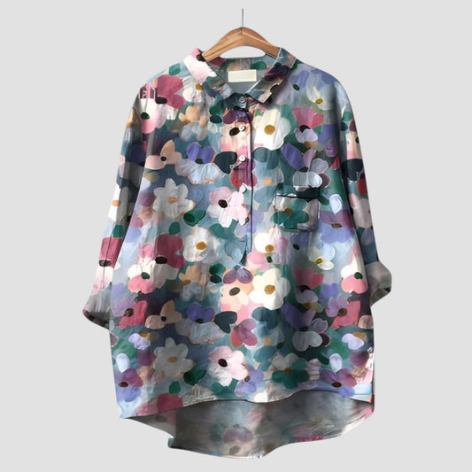Calenya™ | 2025 – Blusa Floral Acuarela
