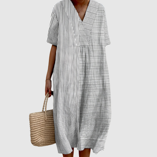 SOPHIA – VESTIDO RELAJADO DE RAYAS DE COSTA