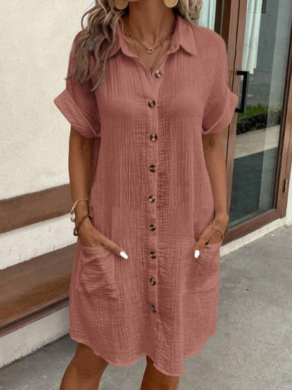 Caroline | Vestido Camisa Casual con Botones