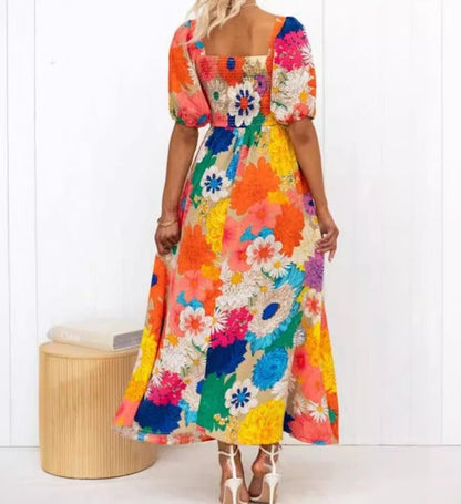 Sarah - Vestido Maxi con Estampado Floral