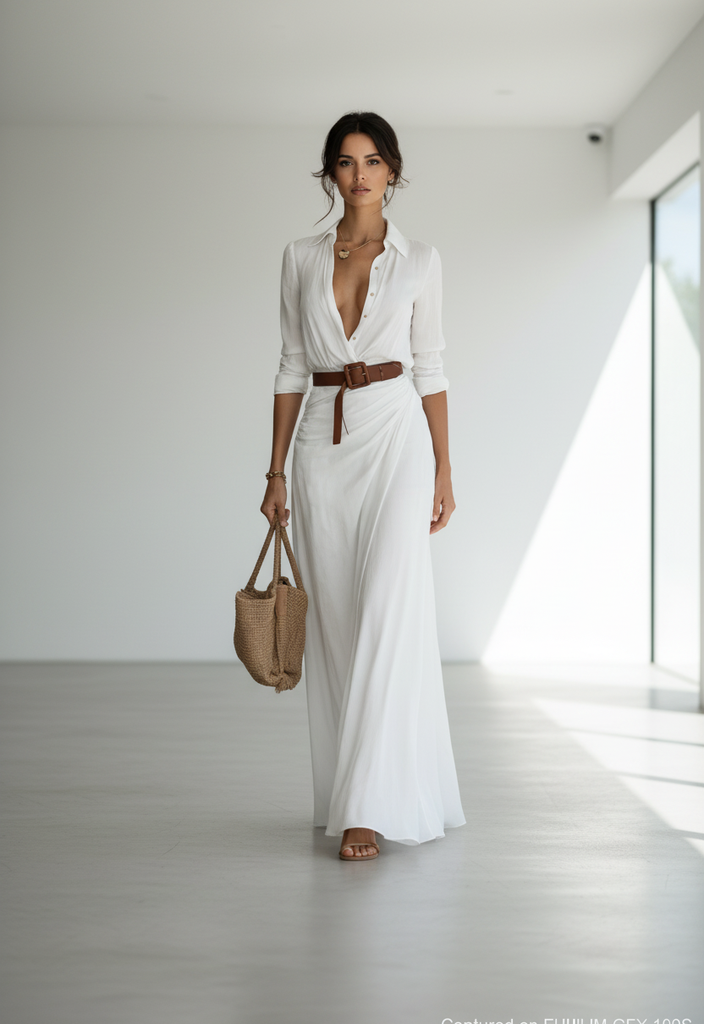 Vestido Maxi Ilona – Chic y Atemporal en Caqui