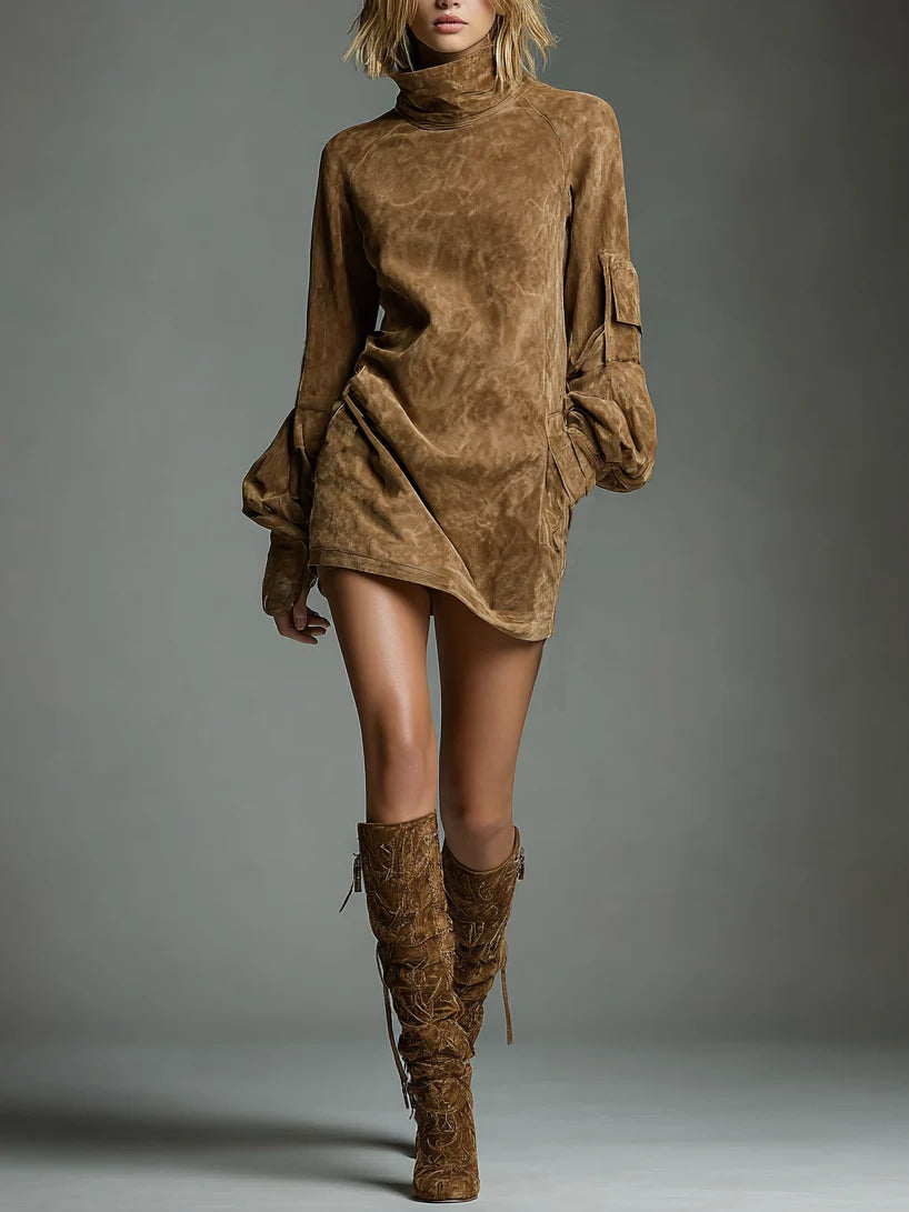 Maelina | Vestido Mini de Cuello Alto para Mujer