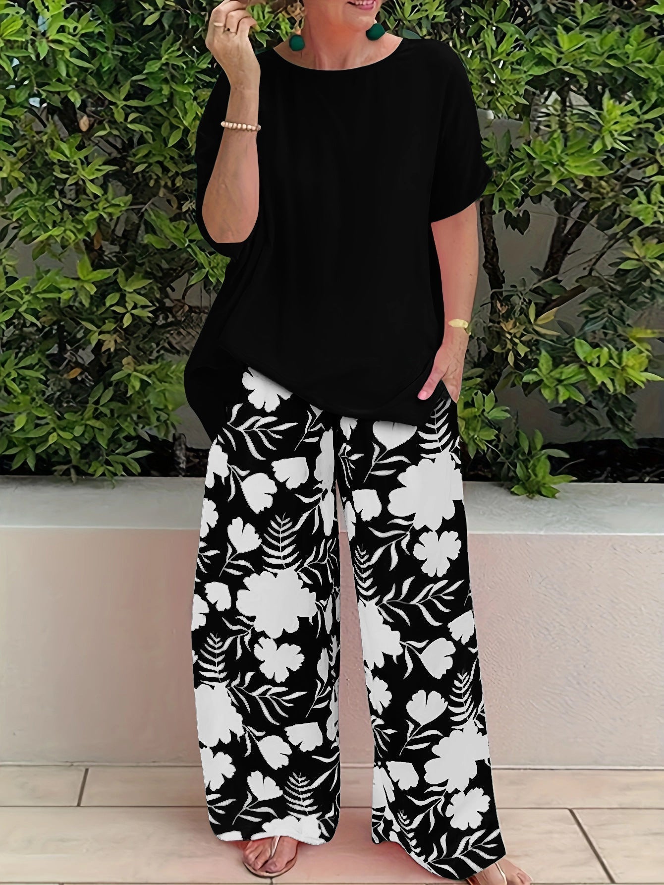 Bonnie - Conjunto floral elegante para estilo y confort