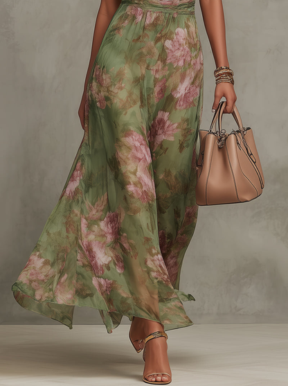 Livia - Vestido Maxi Halter Floral