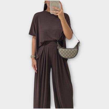 Conjunto Completo Casual de Top y Pantalones Largos