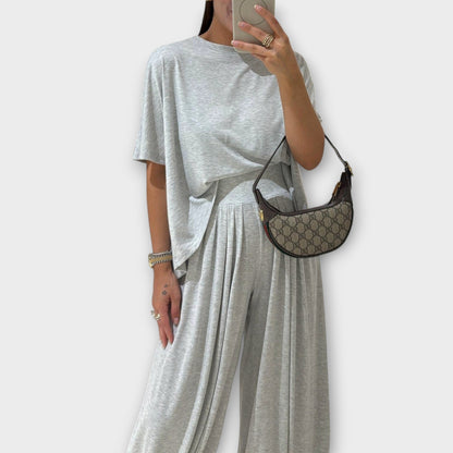 Conjunto Casual Completo de Top y Pantalones Largos
