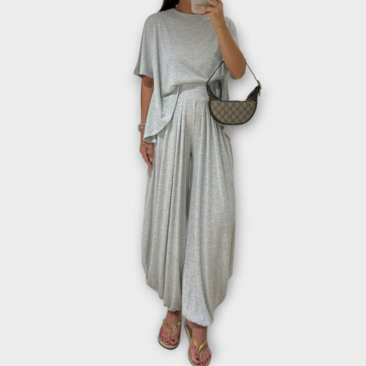 Conjunto Casual Completo de Top y Pantalones Largos