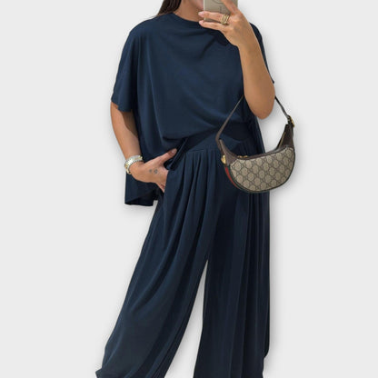 Conjunto Casual Completo de Top y Pantalones Largos