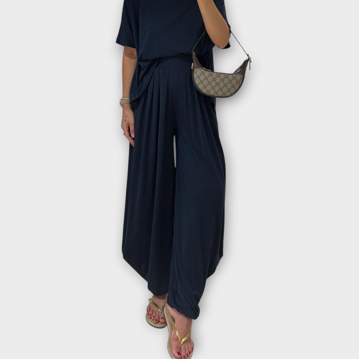 Conjunto Casual Completo de Top y Pantalones Largos