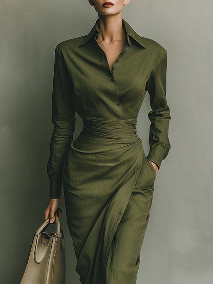 Tamariel | Vestido Camisero con Silueta Envolvente