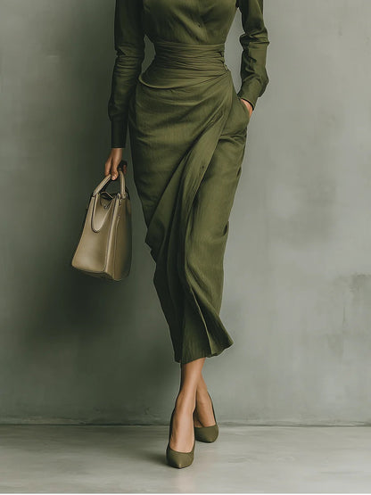 Tamariel | Vestido Camisero de Silueta Envolvente